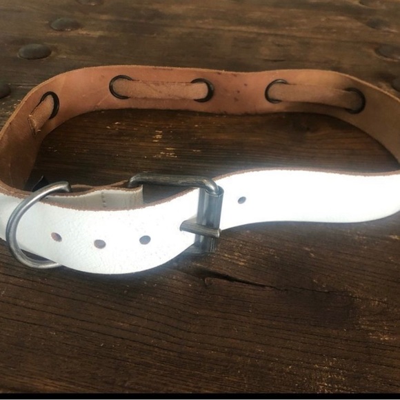 Diesel Leather Distressed White Belt - Picture 5 of 15